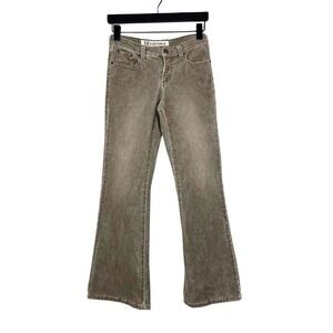 Z. Cavaricci Y2K Corduroy Flare Low Rise Pants Girls Sz 14 Brown Vintage Stretch